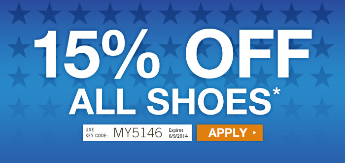 15% Off All Shoes