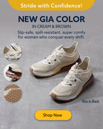 Shoes For Crews New Gia in Cream color - Shop Now