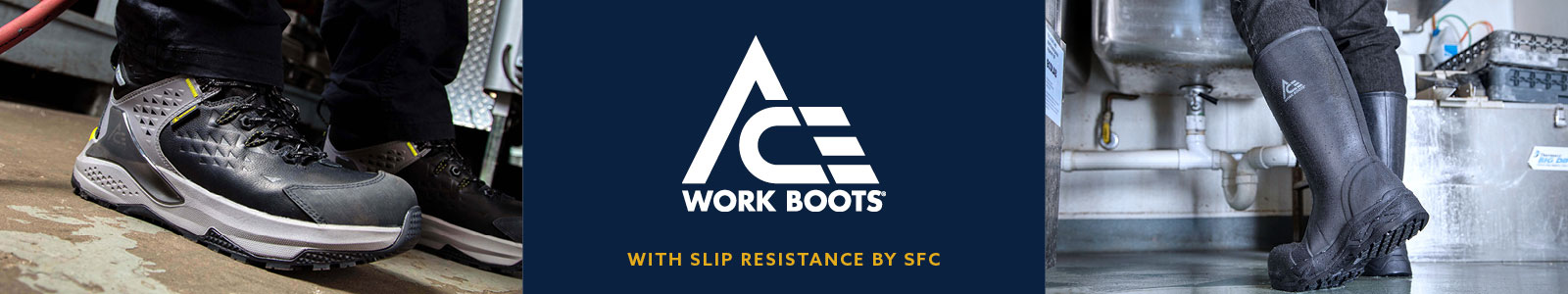 ACE Work Boots - Industrial Footwear with Slip Resistance by Shoes For Crews