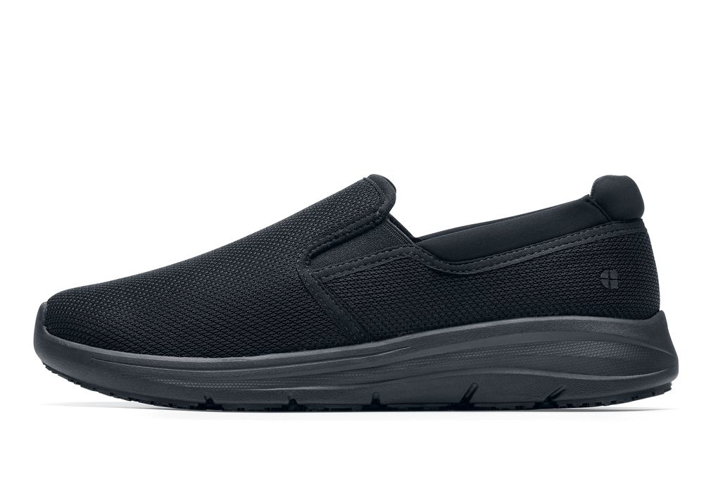 Andy - Men's / Black Slip-Resistant Textile Supper Slip-on Shoes