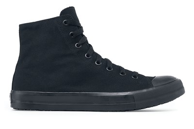 Black Canvas Slip-Resistant Work Shoes 