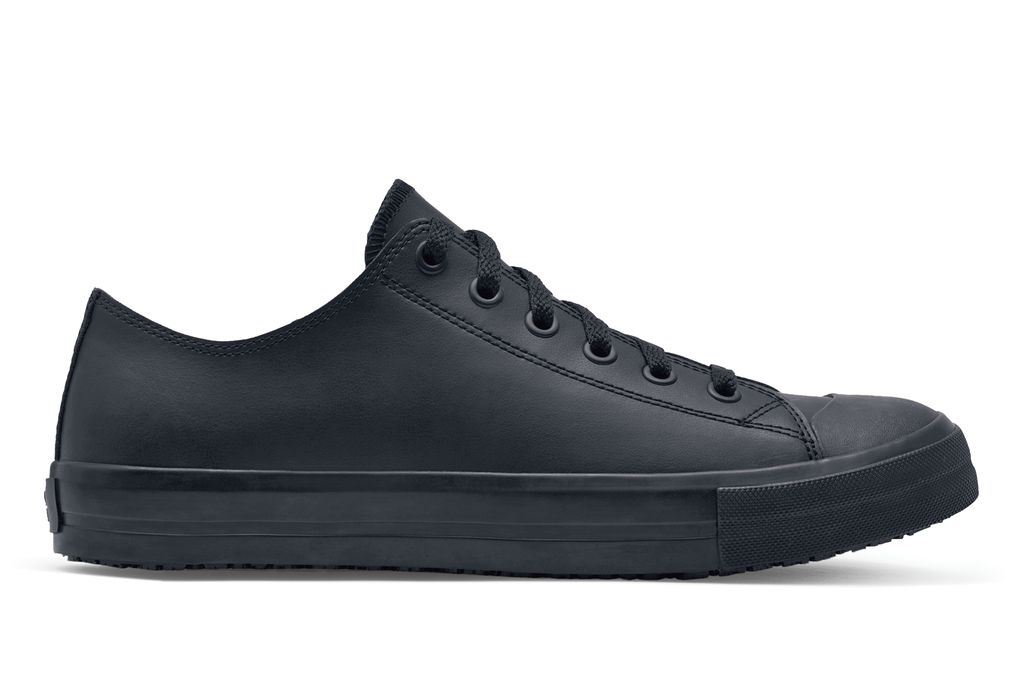 Delray Black Leather SlipResistant Shoes Shoes For Crews