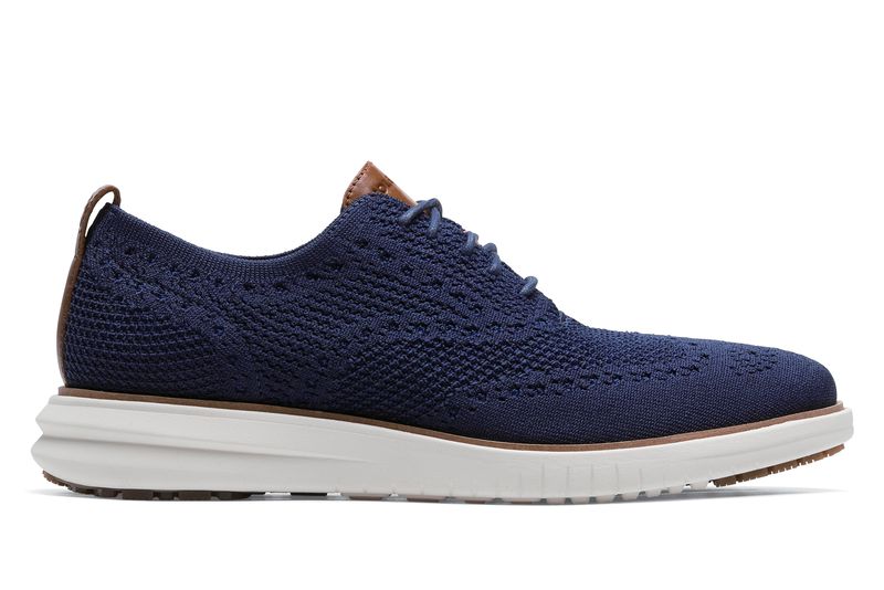 Cole Haan Miles Wingtip Oxford Slip-Resistant Shoes (Blue)