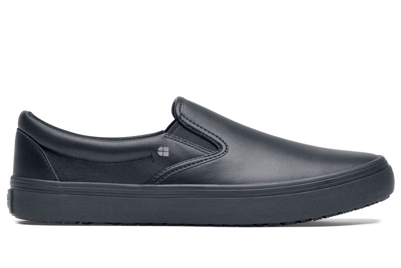 Merlin Slip-On Casual Canvas Gray Slip-Resistant Work Shoes