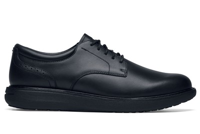 Men's Black Slip-Resistant Oxfords with Ice Grip for Canada