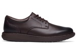 Men's Brown Slip-Resistant Oxfords with Ice Grip