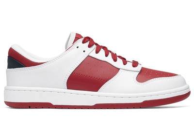 Greer - Men's Red & White Old-School Non-Slip Court Shoes