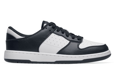 Greer - Men's Black & White Old-School Slip-Resistant Court Shoes
