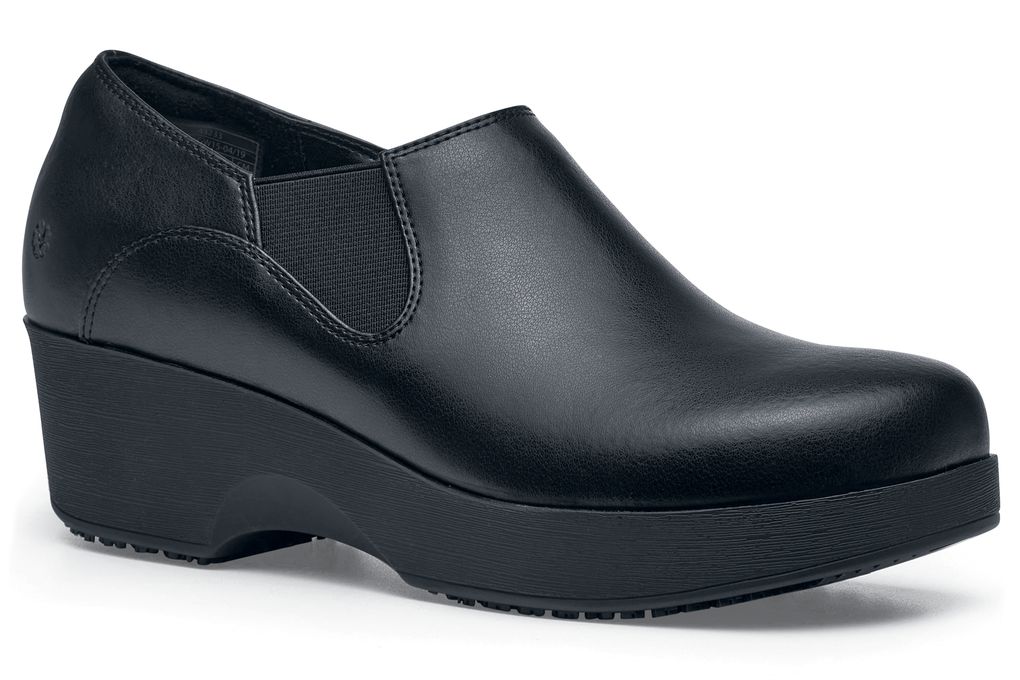 Kelsey Womens Black Slip Resistant Dress Heels Shoes For Crews 5519