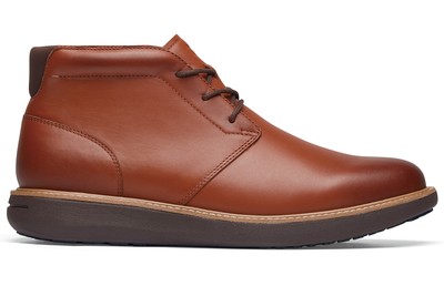 Men's Brown Comfortable Slip-Resistant Chukka with Ice Grip