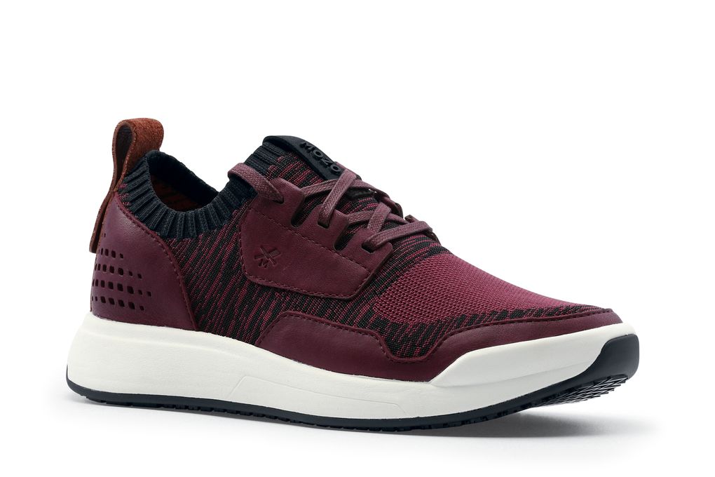 MOZO City Runner Knit Women's Casual Burgundy NonSlip Canvas Work