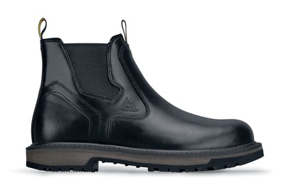 mens leather slip on work boots