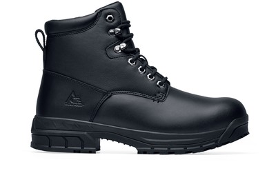 non slip black work boots